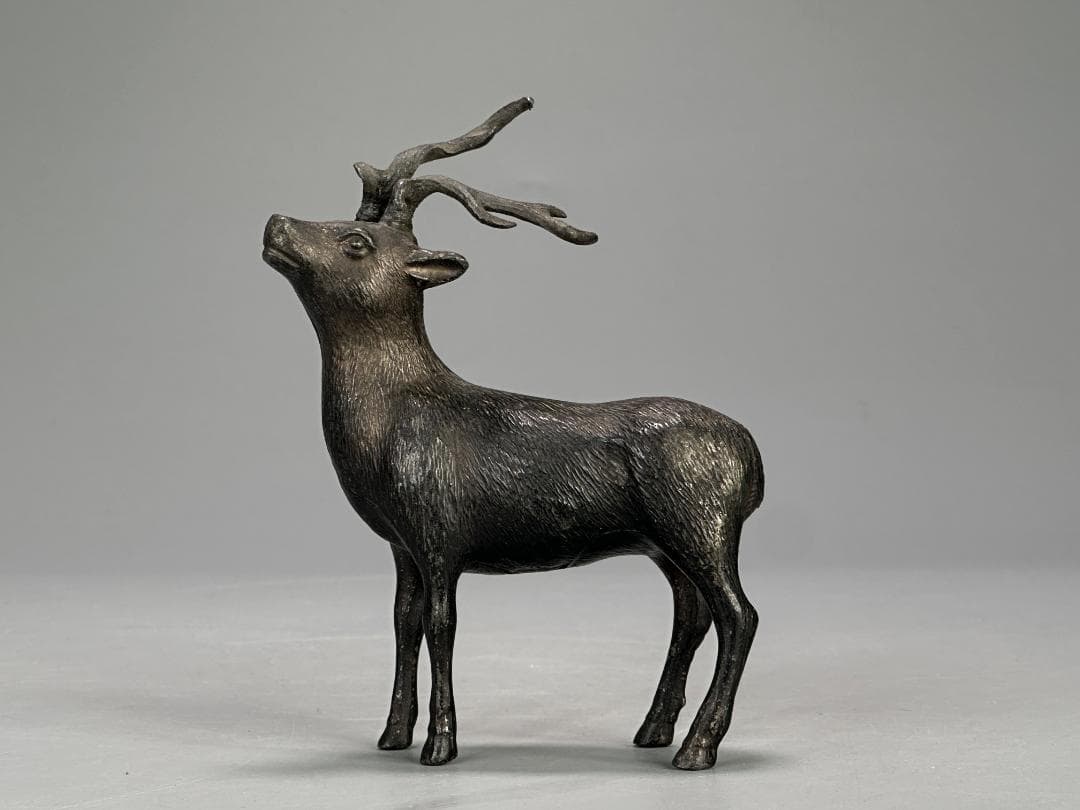 置物　鹿像　銅製　縁起物