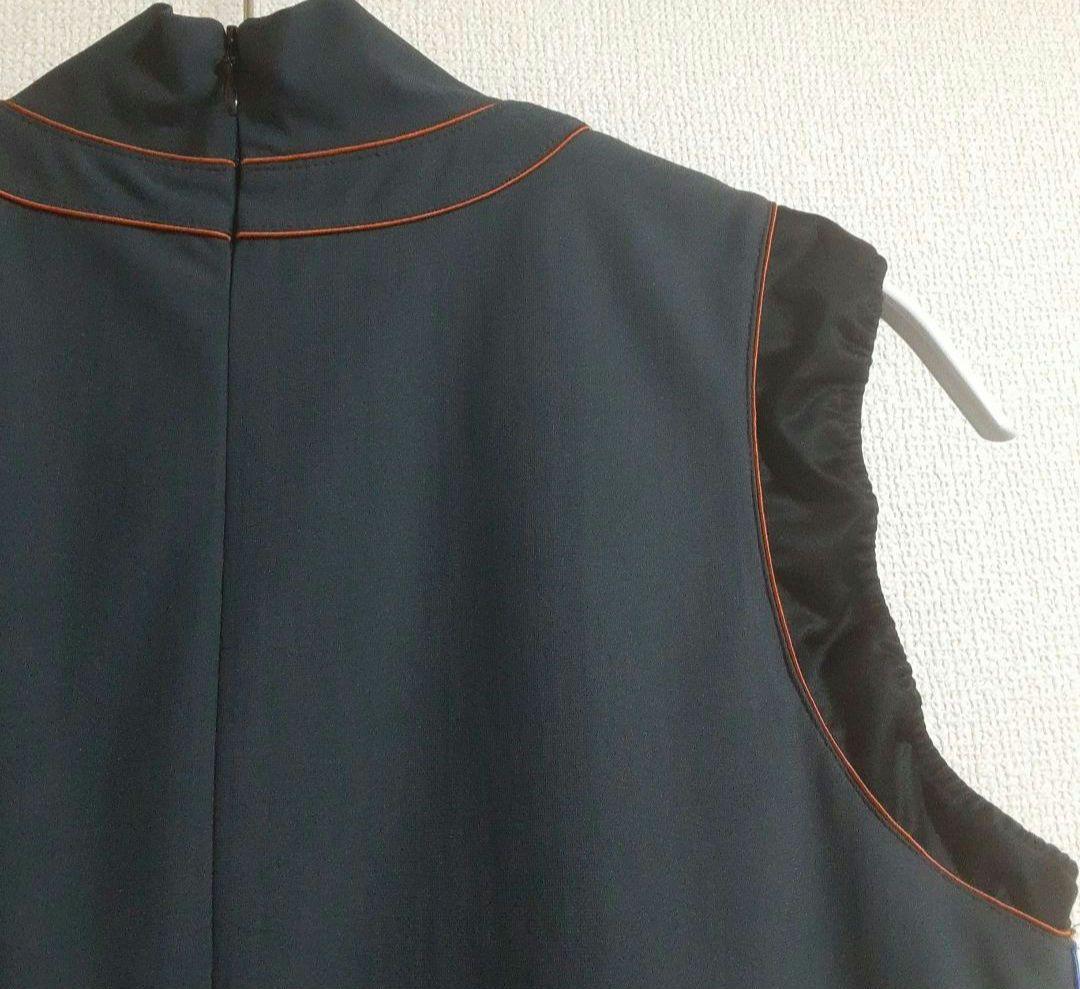 もあ　美品ランバンワンピース40 B&WワンピースL