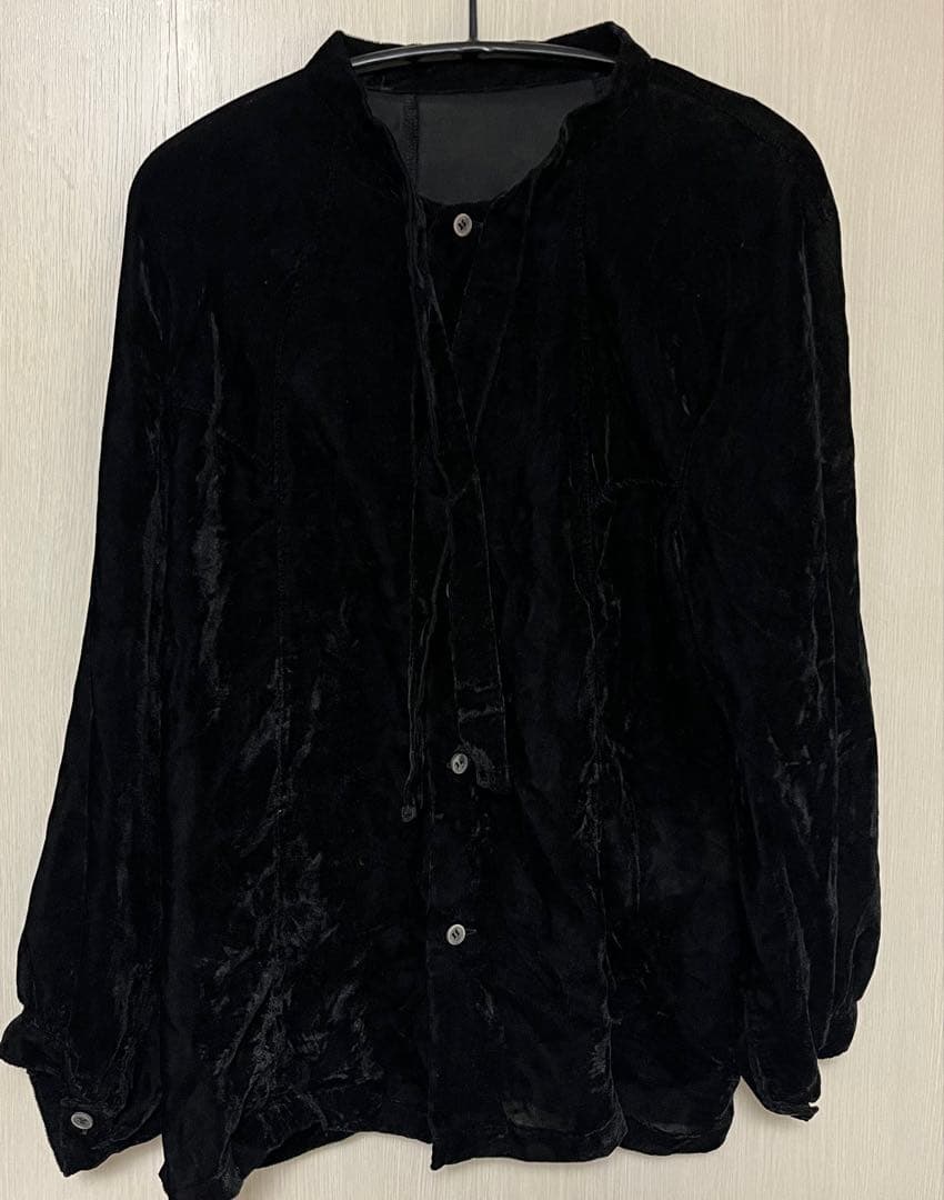 【美品】コムデギャルソン　リボンタイベロアブラウス