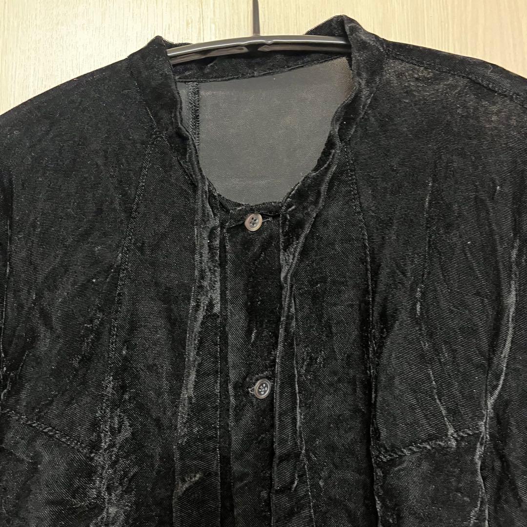 【美品】コムデギャルソン　リボンタイベロアブラウス