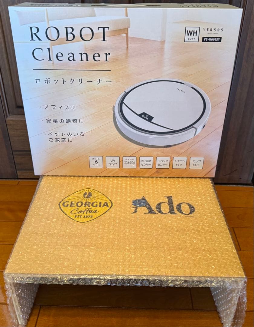 ジョージア　ado コラボ　ロボット掃除機　本体+収納台