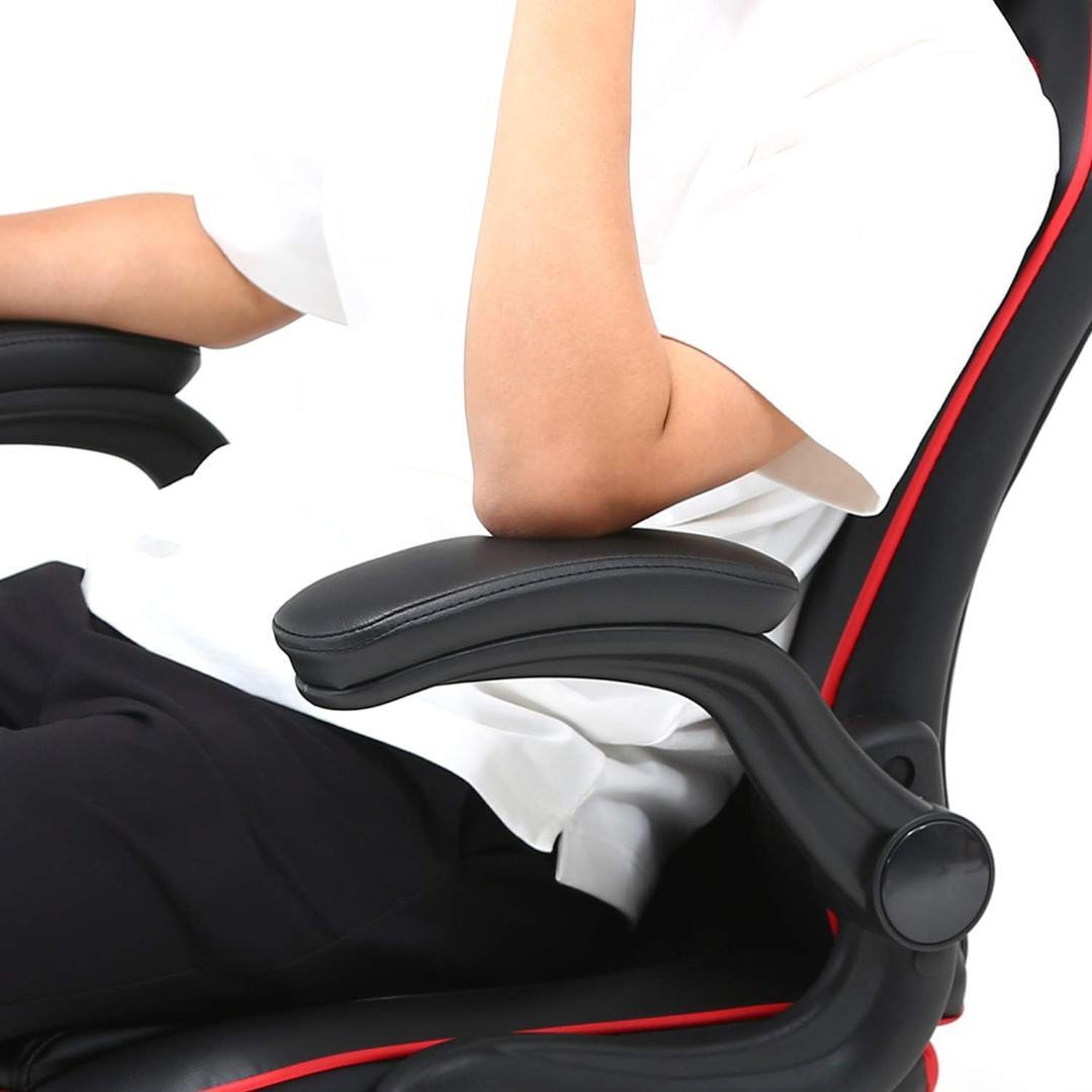 FJ DC GM　デスクチェア　ブラック＊レッド　ワーキングチェア