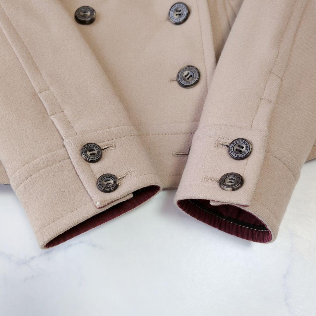 バーバリーブルーレーベル Pコート ウール100% ベージュ 38 M
