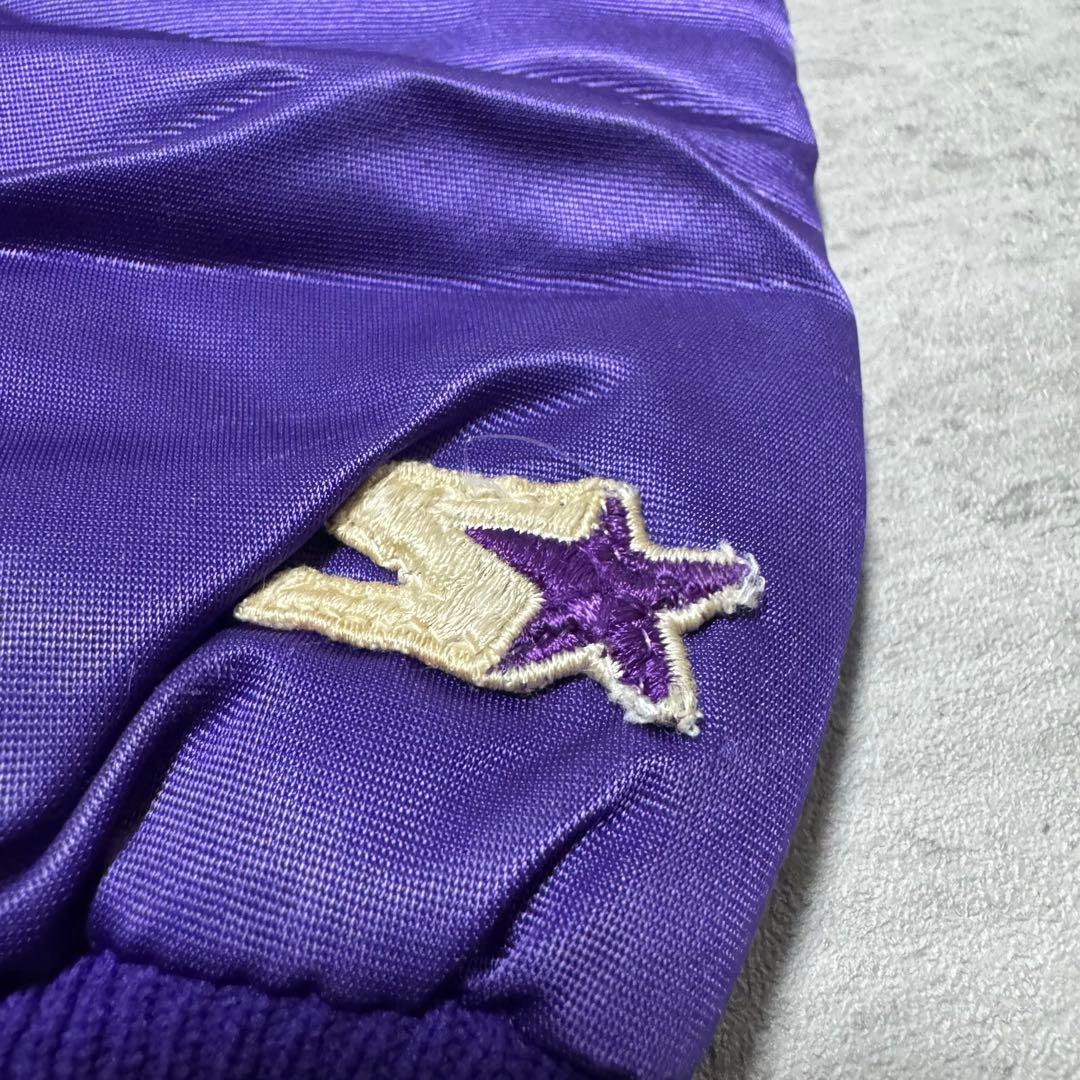 90s USA製 STARTER ナイロンスタジャン パープル VIKINGS