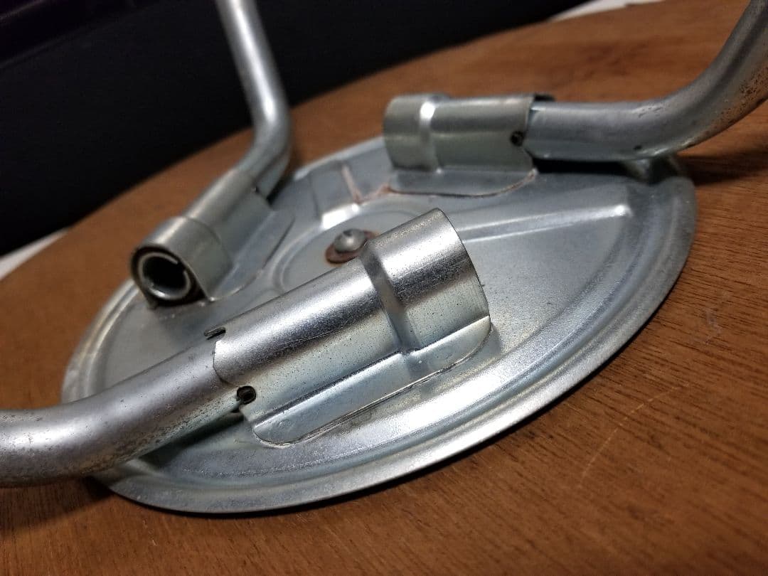 1970's　回転式　スペースエイジ　ポストモダン　オフオワイト　ゴールド　三脚