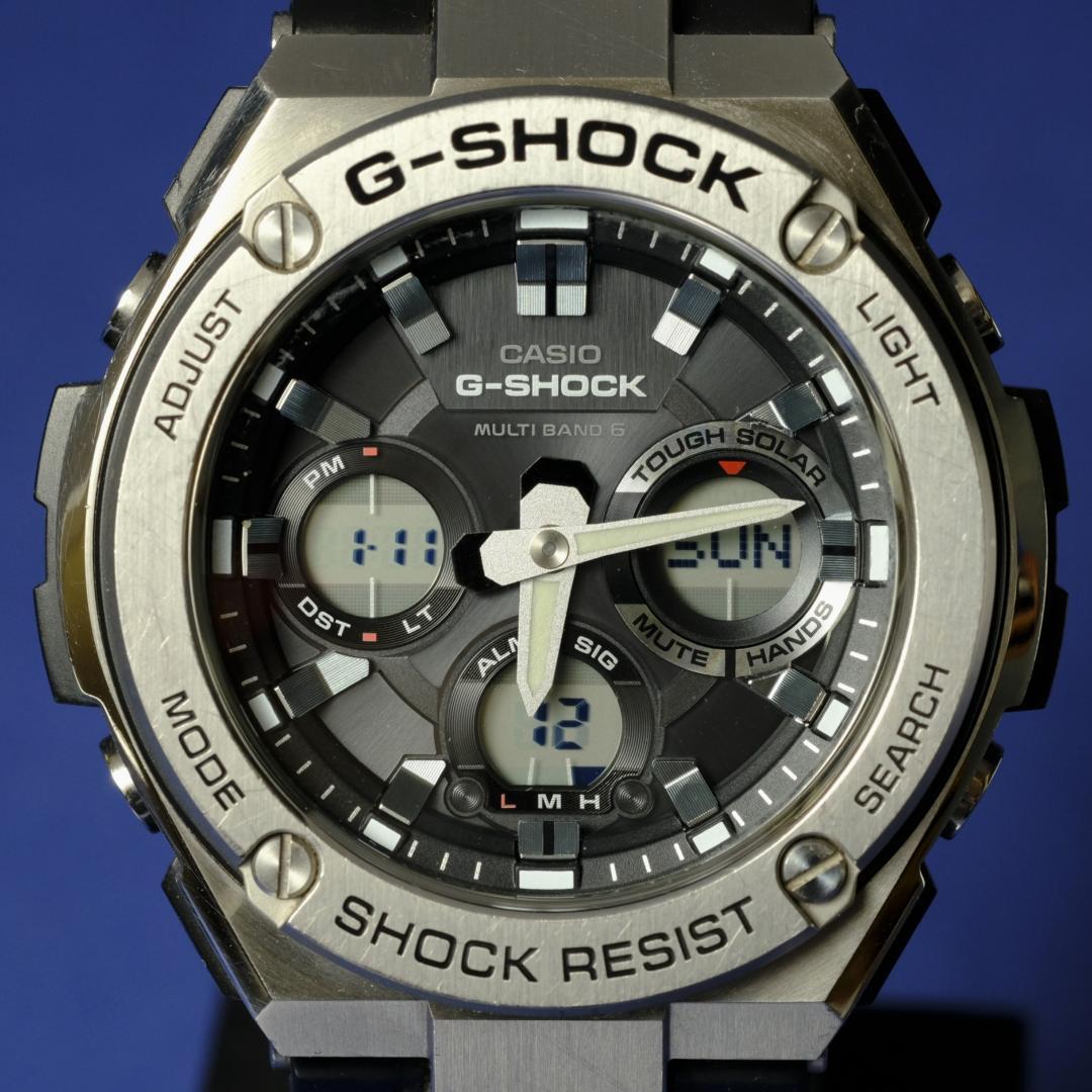 【良品】G-SHOCK GST-W110 電波ソーラー 二次電池新品 (211)