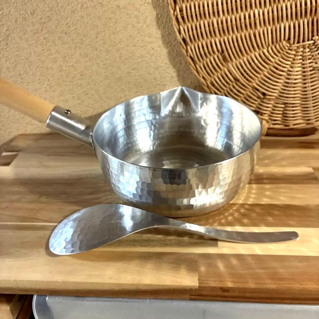 京都鍛金工房WESTSIDE33雪平鍋アルミ　片口&取り分けスプーン茂作　未使用