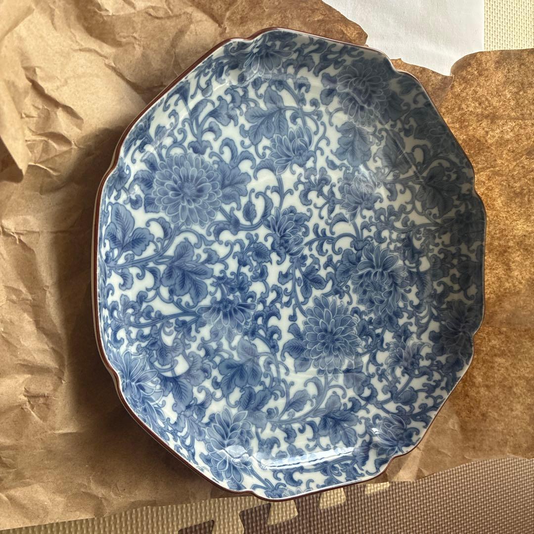 三菱陶器 八角形 花柄皿