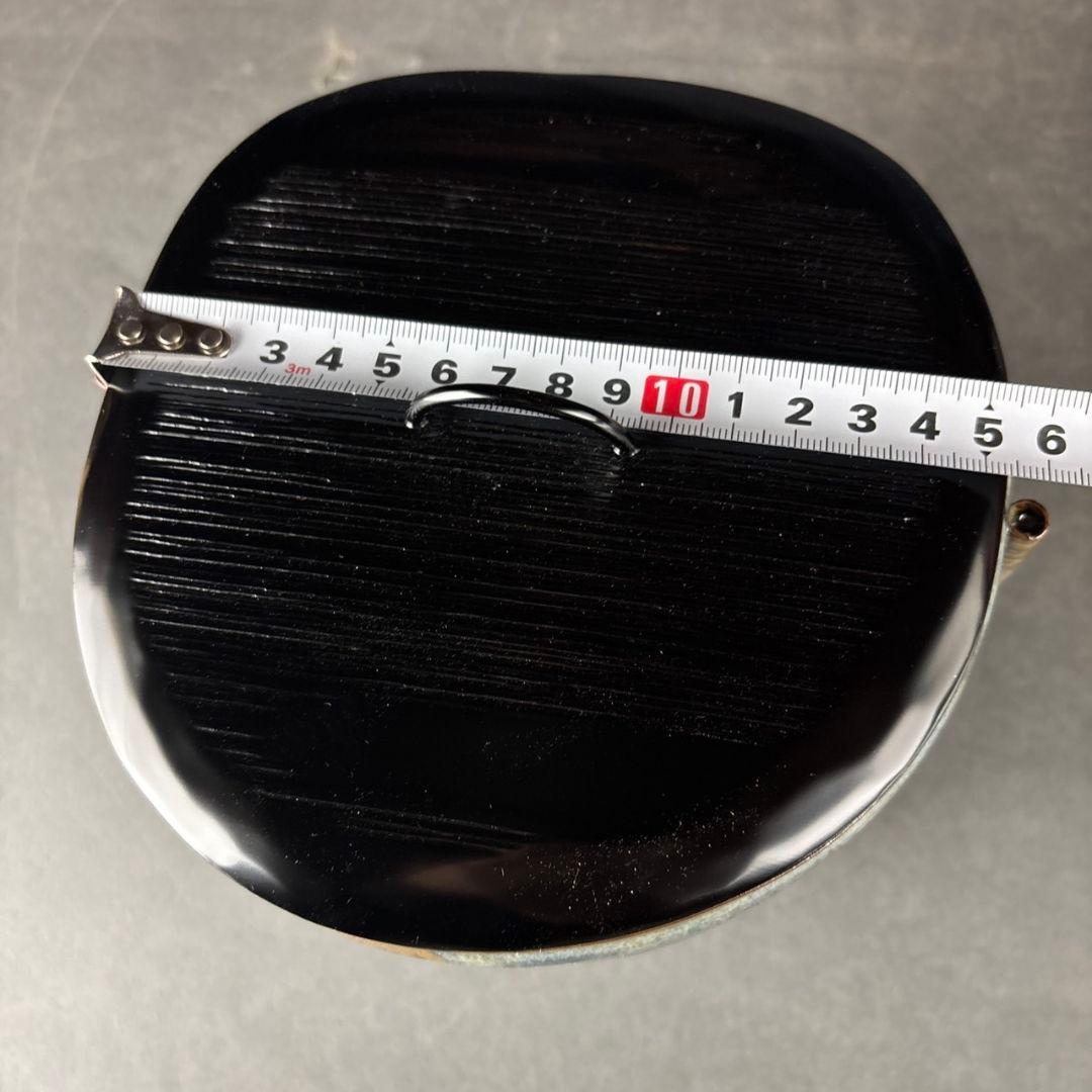 亀井楽山　高取水指　片木目塗蓋　木具師　萬象　共箱