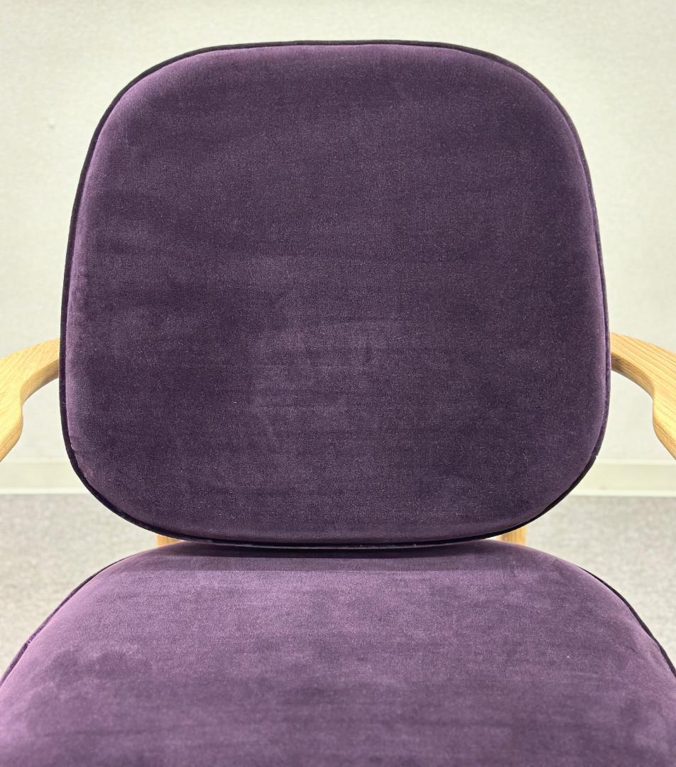 美品■フリッツハンセン■FREDラウンジチェア　JH97　パープル　ソファ　北欧