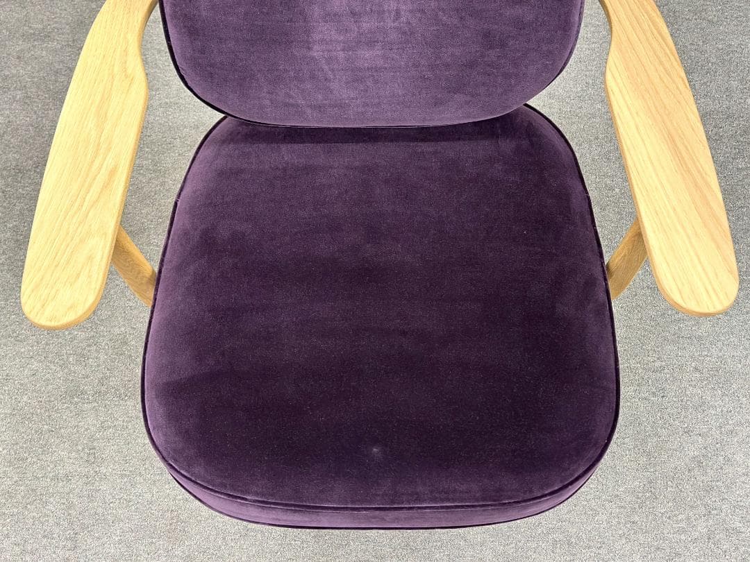美品■フリッツハンセン■FREDラウンジチェア　JH97　パープル　ソファ　北欧