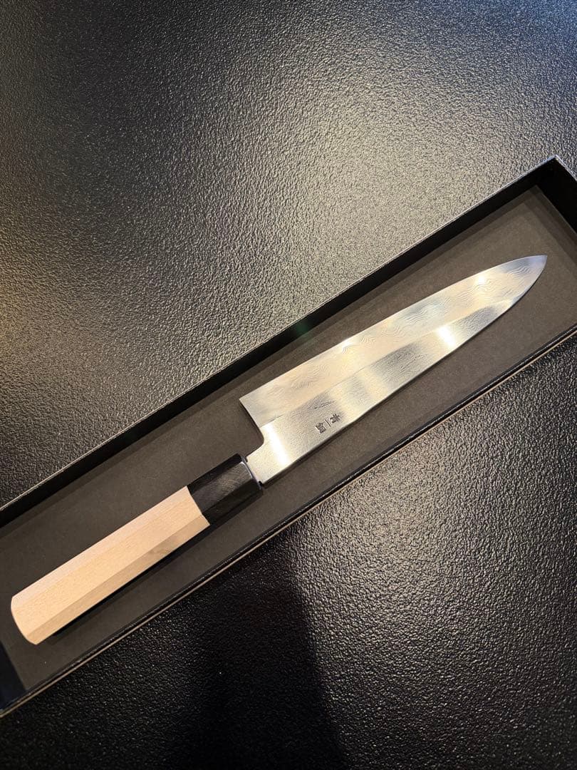 青一鋼　和牛刀七寸　ダマスカス　シノギあり　中川作