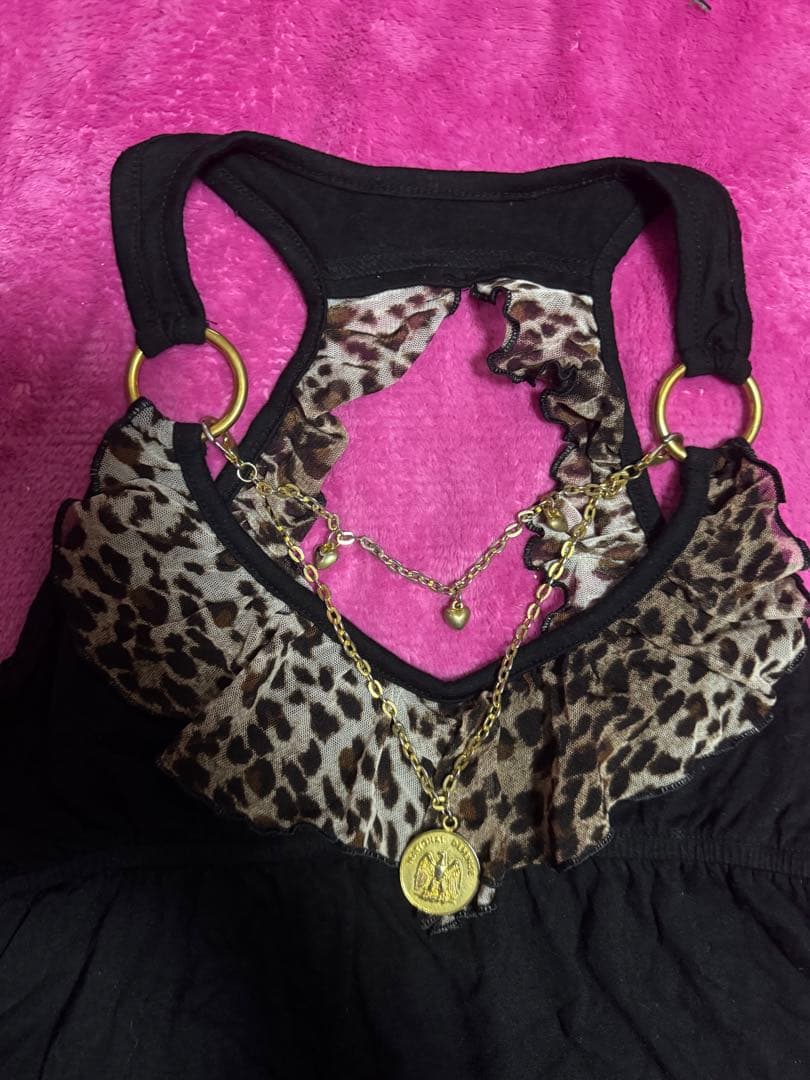 d.i.a. ヒョウ柄 フリルキャミソール