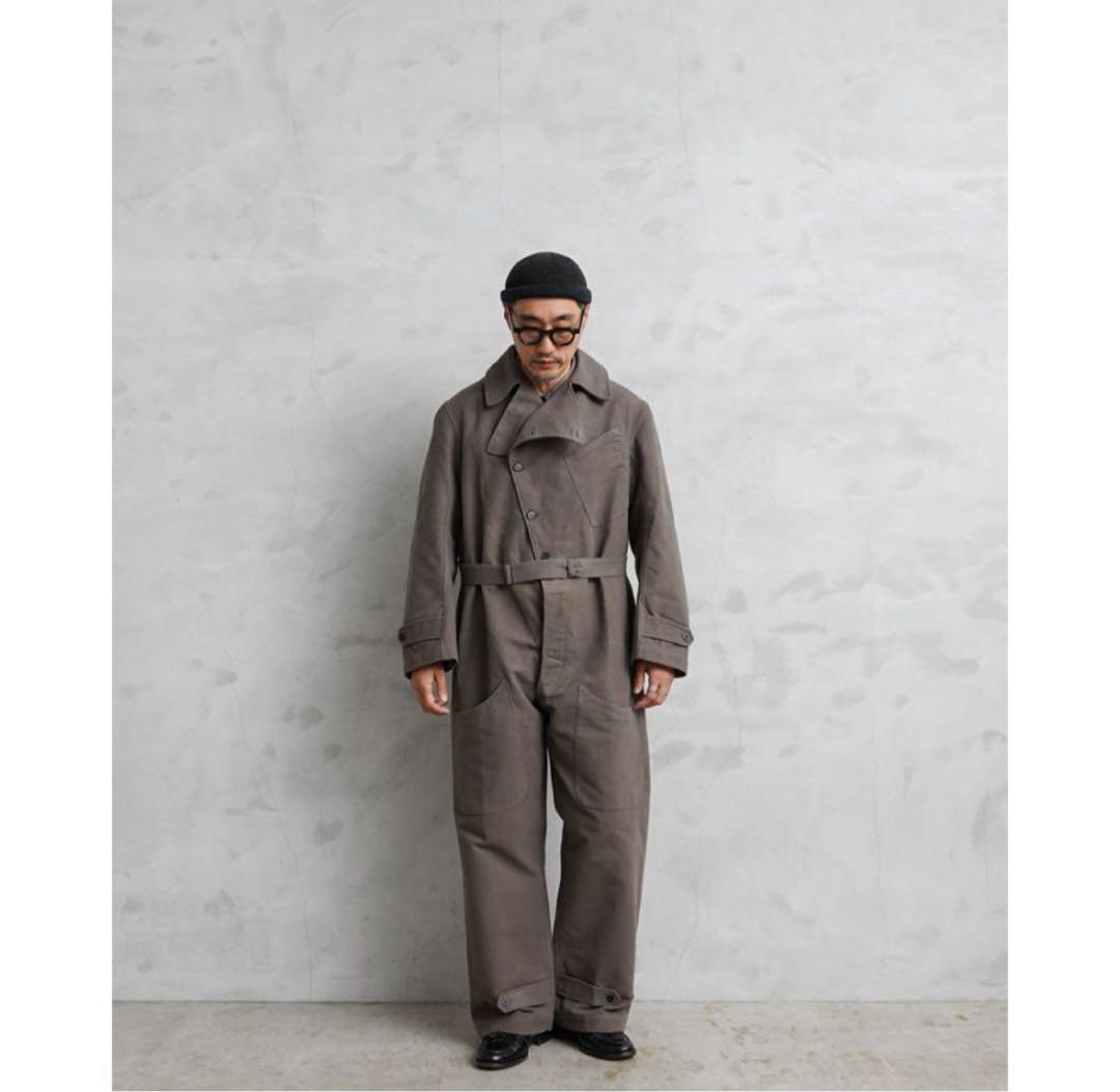 デッドストック イタリア軍 モールスキン カバーオール BROWN