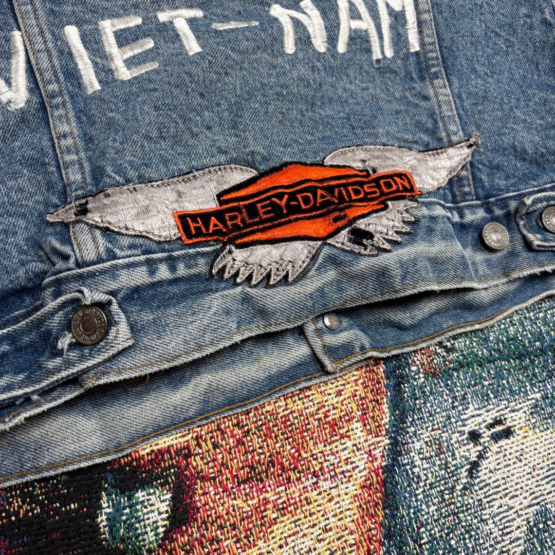 70s Levi's VIET-NAM カスタム刺繍 ベトジャン デニムベスト