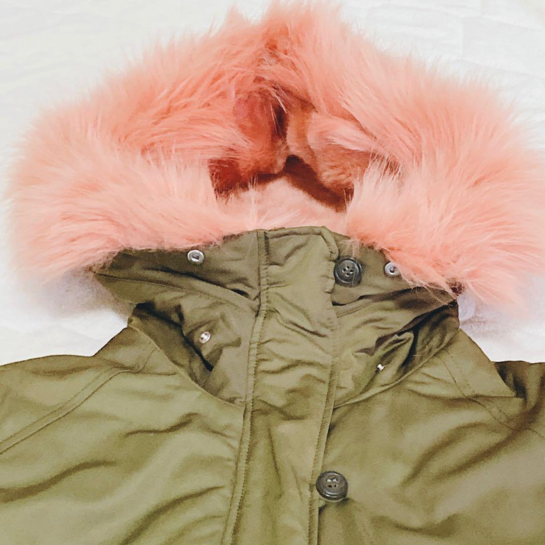 幻の逸品 海外モデル着用 XL ピンクファー ザラ モッズコート N-3B