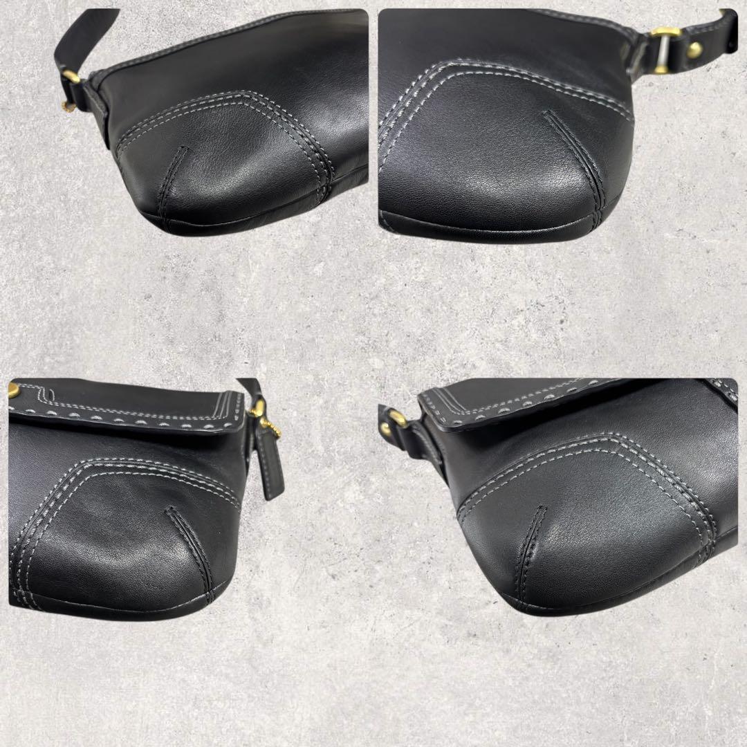 コーチ ソーホー ワンショルダーバッグ レザー 黒　ターンロック 保存袋