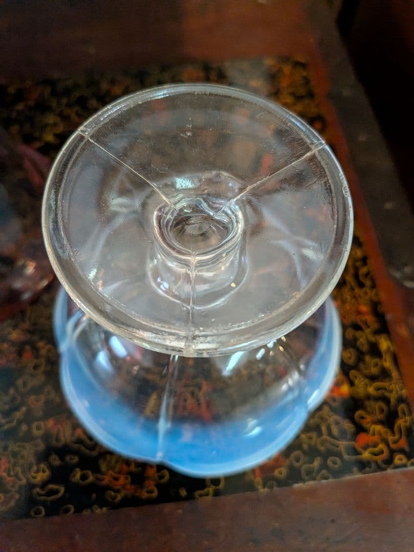 気泡たっぷり　古くてレトロな氷コップ　3点