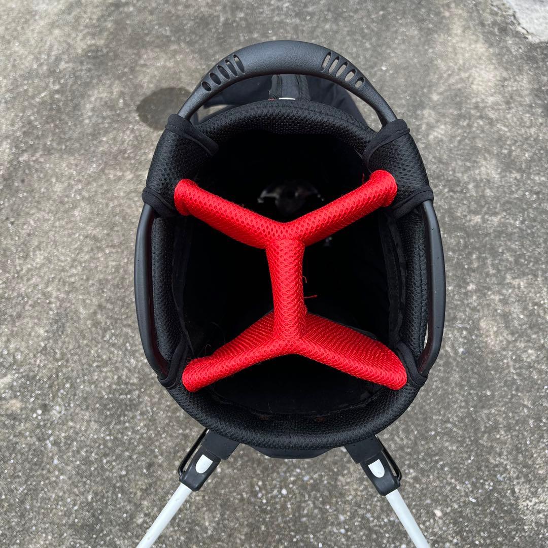 【豪華おまけ付き✨】TaylorMade キャディバッグ ゴルフバッグ 黒/赤