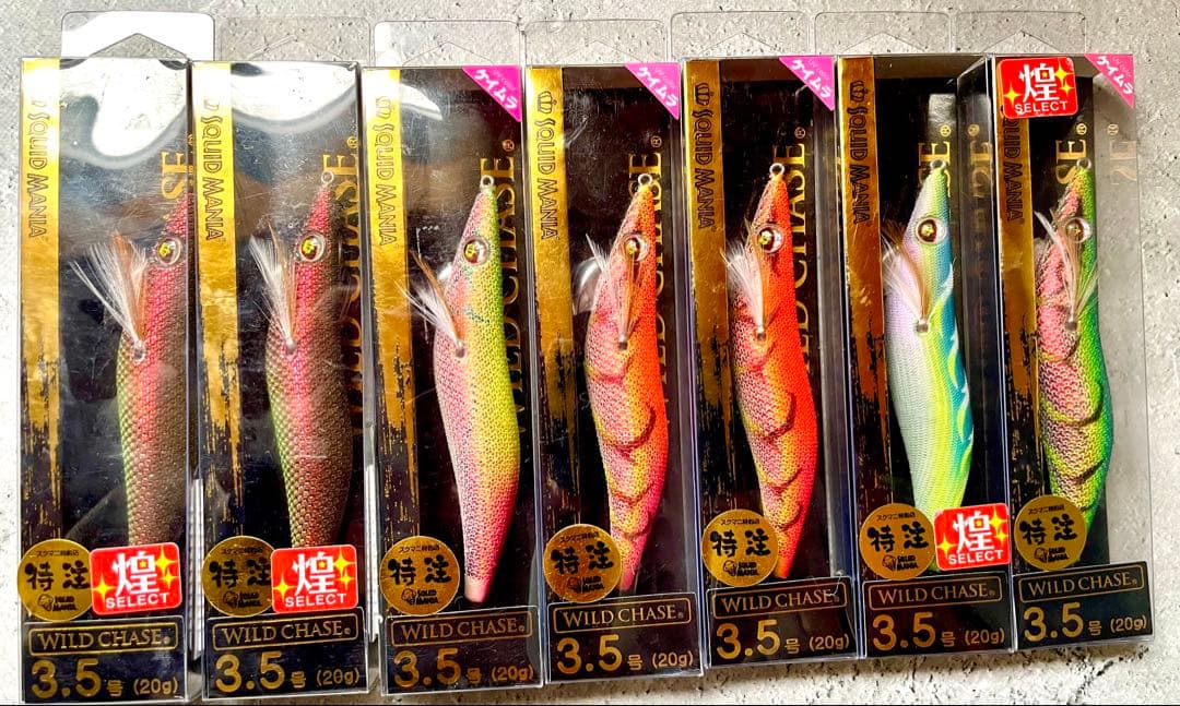 【新品未使用】スクイッドマニア　ワイルドチェイス　3.5号　煌　特注カラー