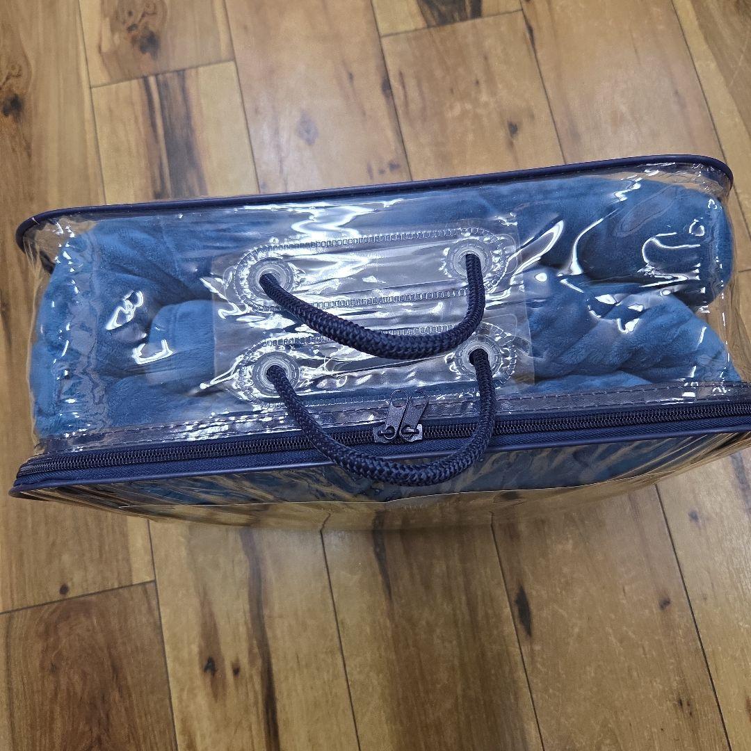 美品 ハグラビ hugravi 加重ブランケット ブルー