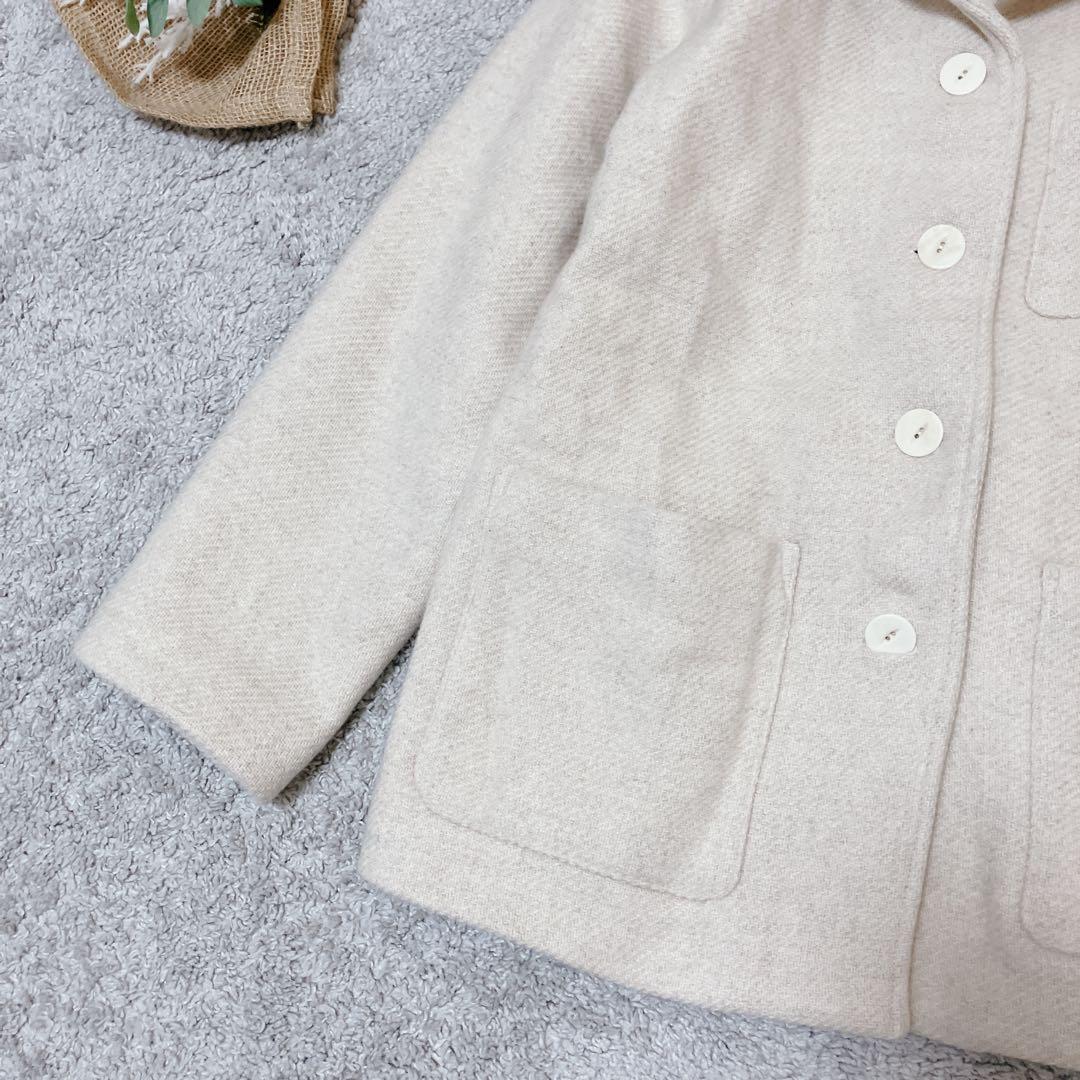 A3209【アニエスベー】希少✨ウール混合ジャケット/似顔絵モチーフ/2/M