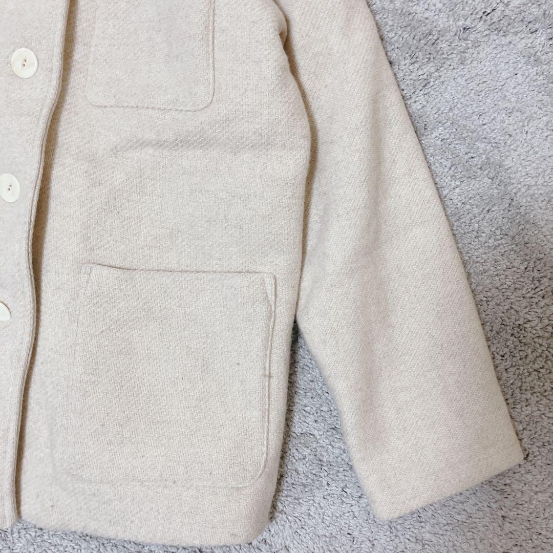 A3209【アニエスベー】希少✨ウール混合ジャケット/似顔絵モチーフ/2/M