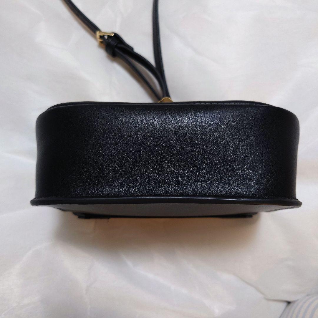 【TOMORROWLAND】かごバッグ ストロー地×リアルレザー 黒 ショルダー