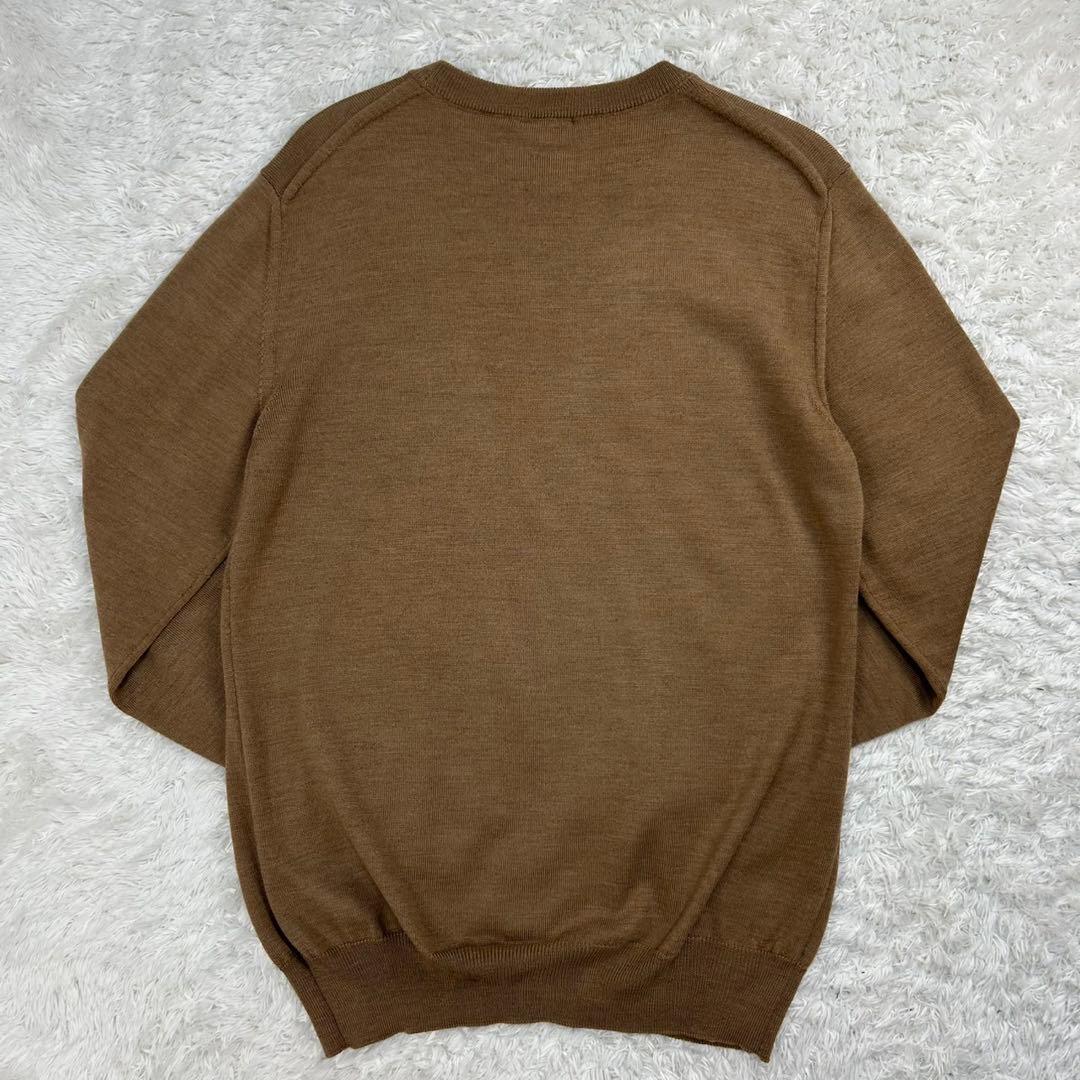 221【美品】ディオール☆ブランドロゴワッペン入りニット セーター 千鳥格子