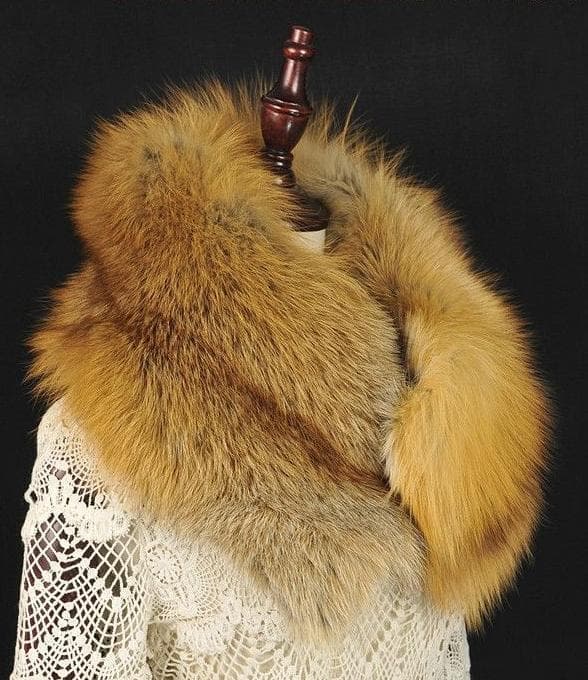 新品◆限定◆本物☆豪華レッドフォックスを両面で使ったネックウォーマー毛皮 ファー