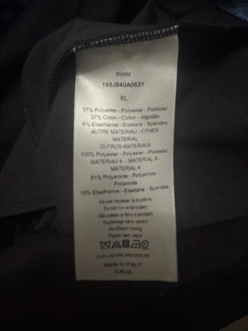 Dior ナイロンジャケット フード付き 青黒