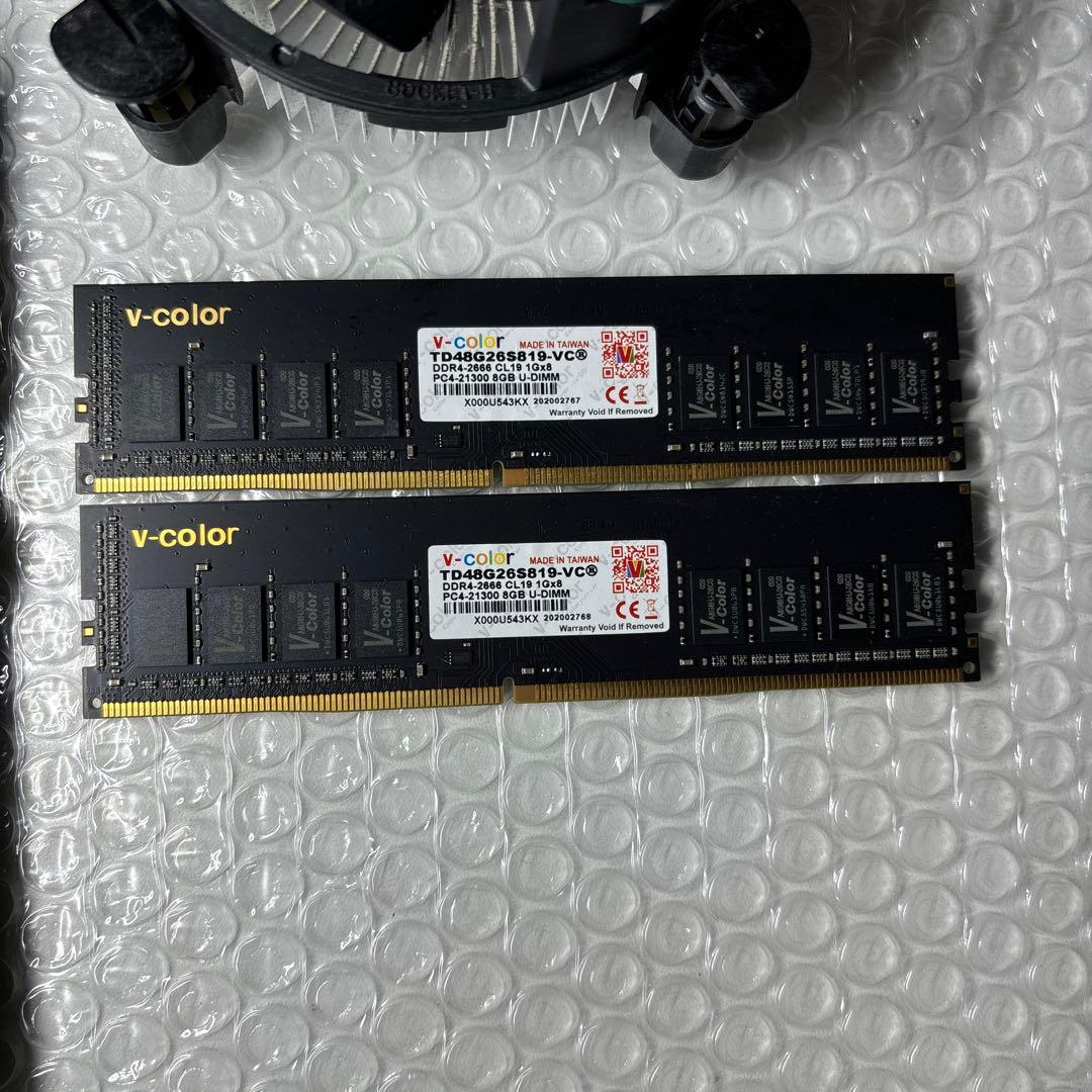 【i5-9400F】マザーボード、CPU、16GBメモリ　CPUファ ンセット