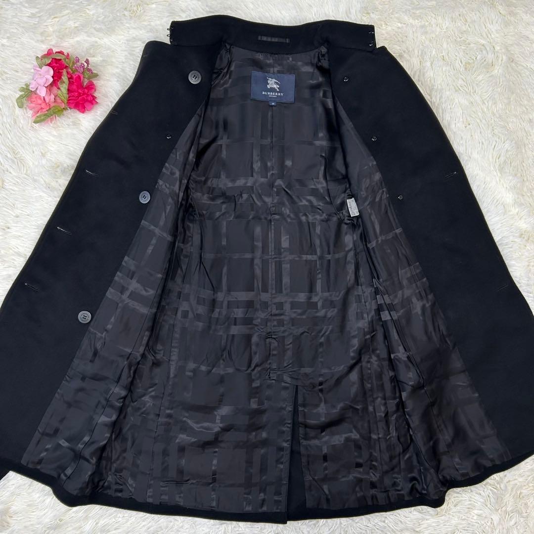 【極美品/L】バーバリーロンドン チェスターコート カシミヤ混 Aライン ノバ