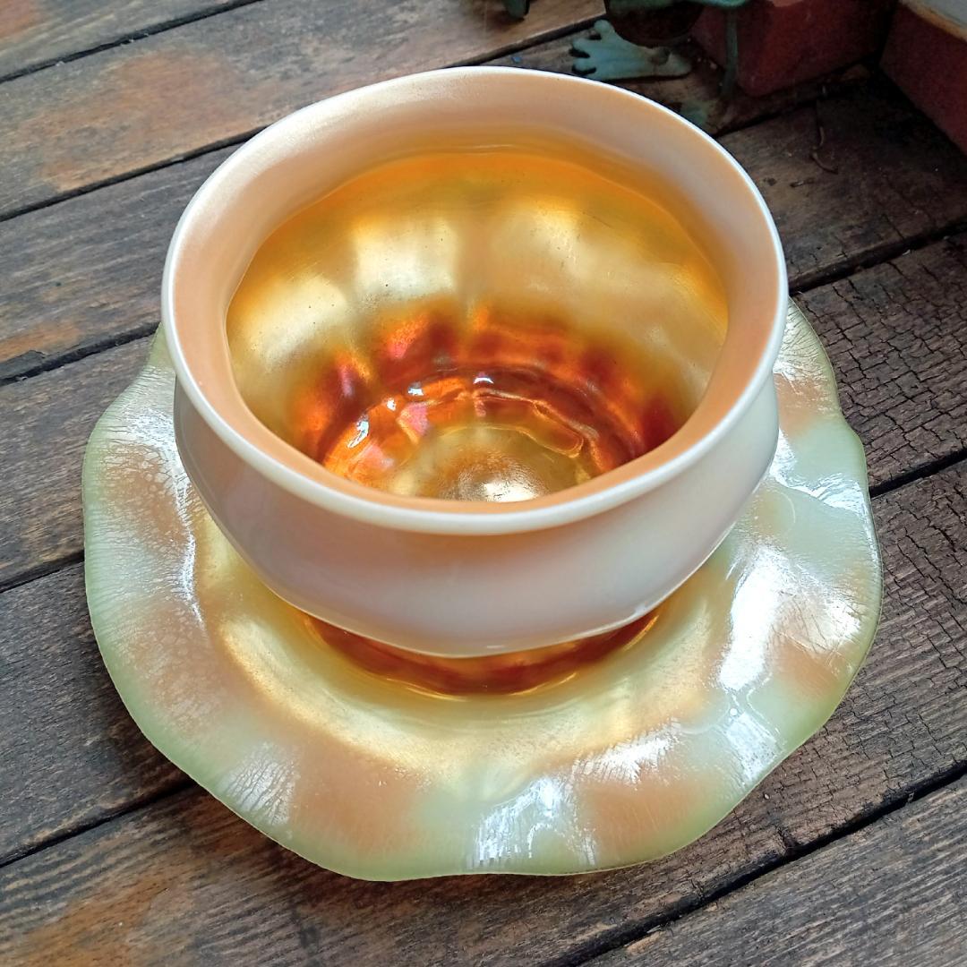 ルイスCティファニー ボウル＆プレート ファブリルガラス おうち美術館にq48