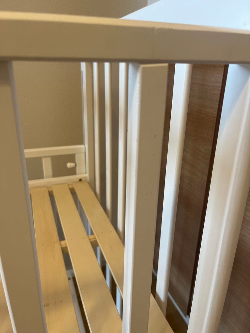 【美品】YATOMI ヤトミ ベビーベッド ミニサイズ ホワイト