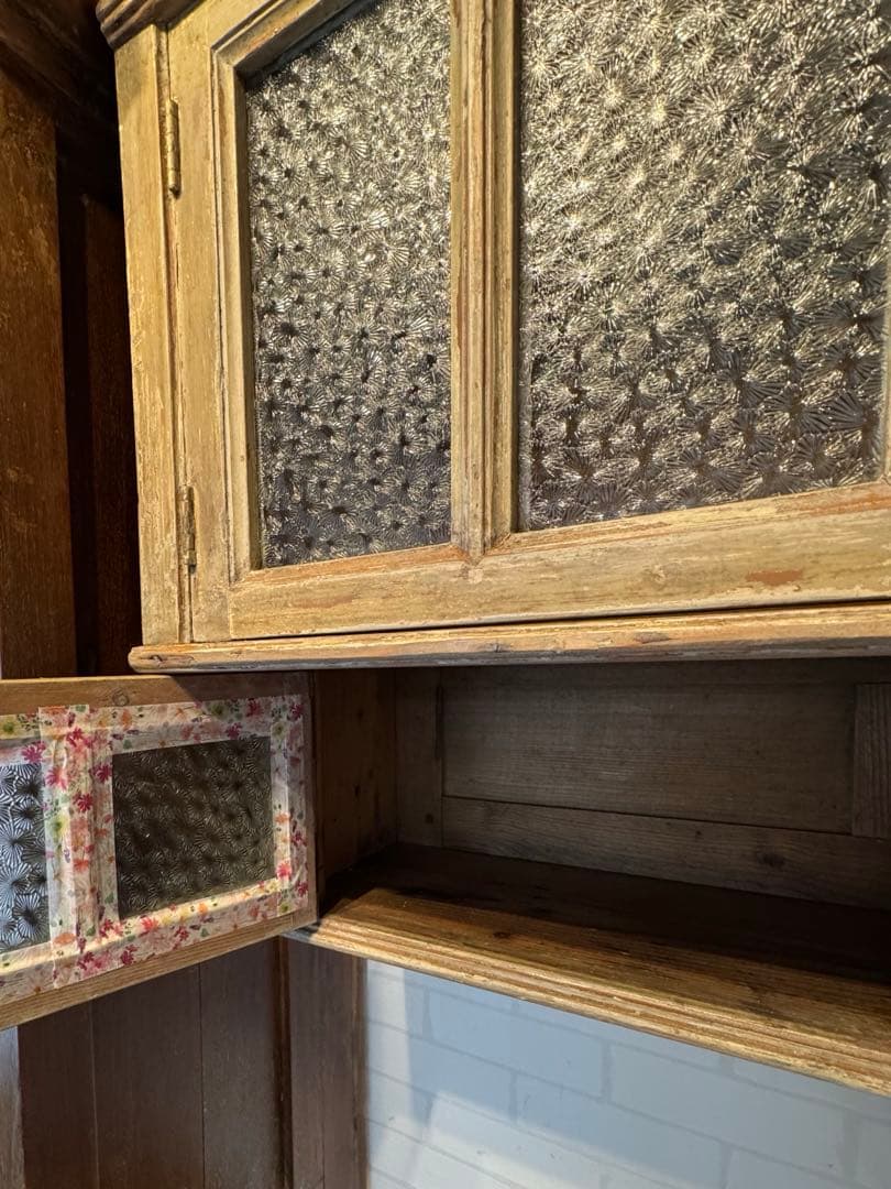 フランス　アンティーク　ウォールキャビネット　ヴィンテージ　ブロカント　シェルフ