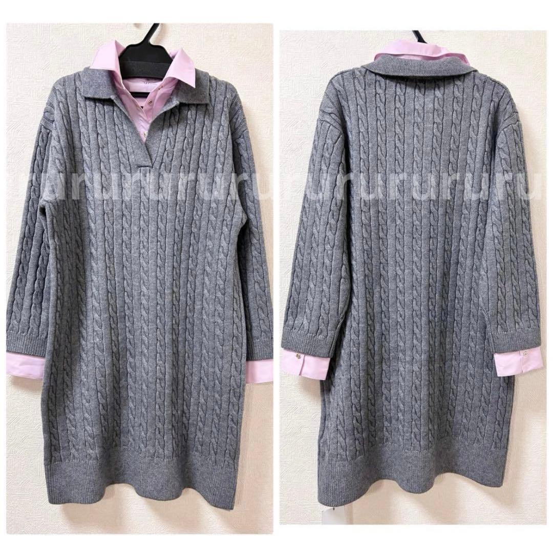 完売カラー★新品タグ付★JUSGLITTY レイヤードケーブルミニワンピース