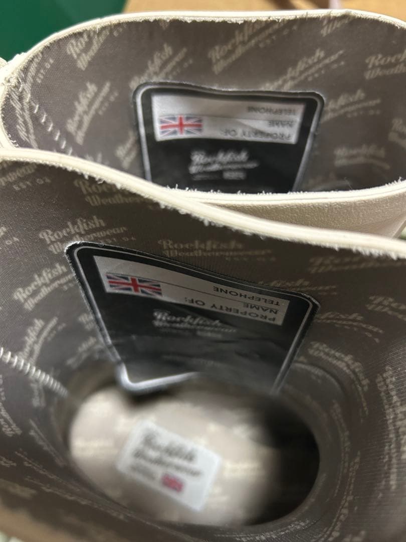 ROCKFISH WEATHERWEAR] レインブーツ CREAM 箱付き