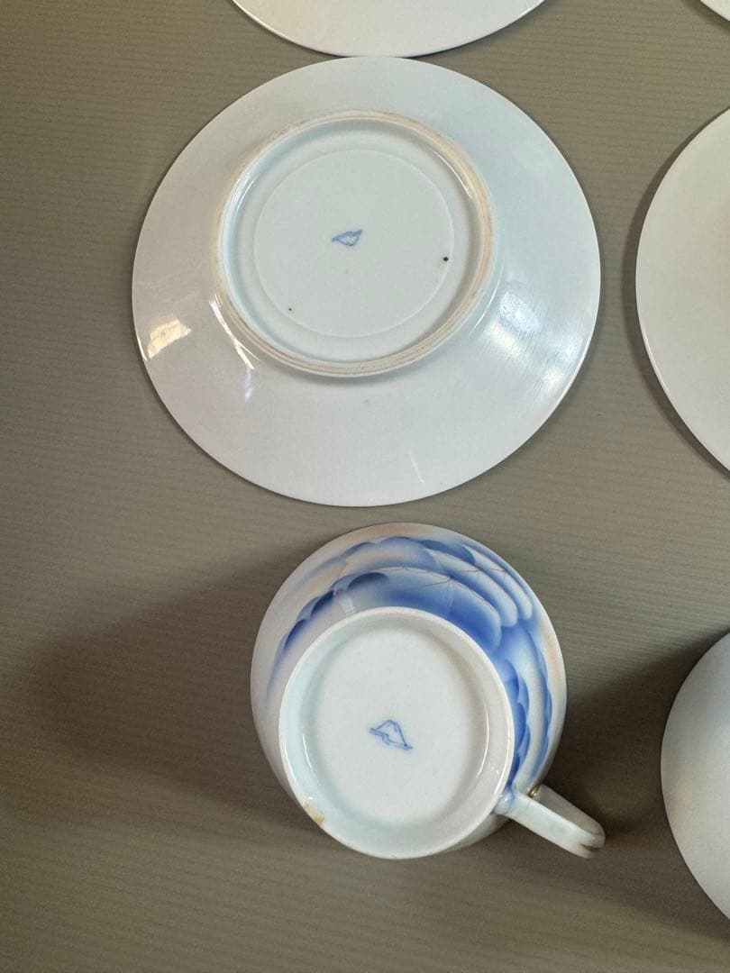 1539 深川製磁　カップ3&ソーサー6  時代物