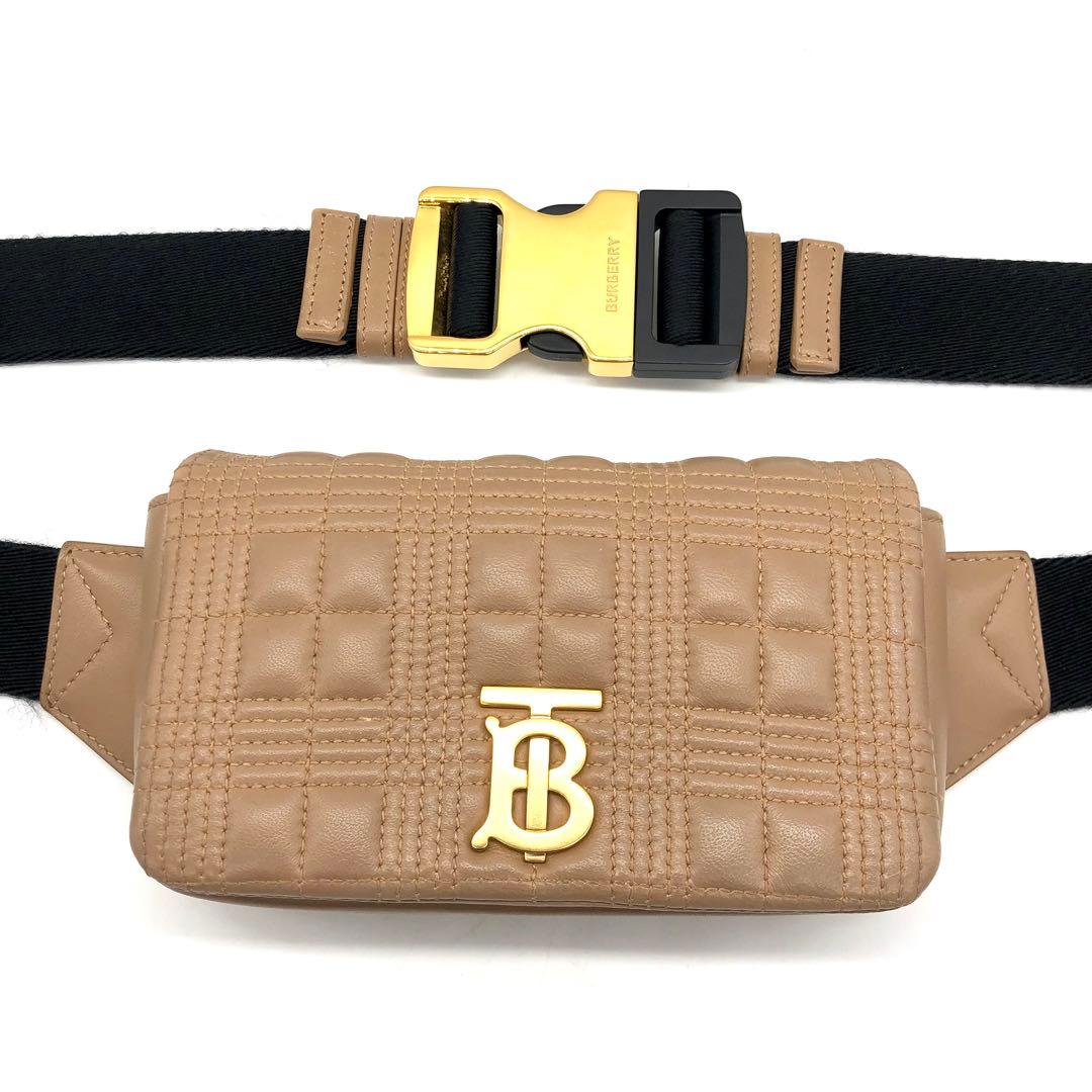 【希少美品】BURBERRY ベルトバッグ ローラ TB キルティング 付属品付