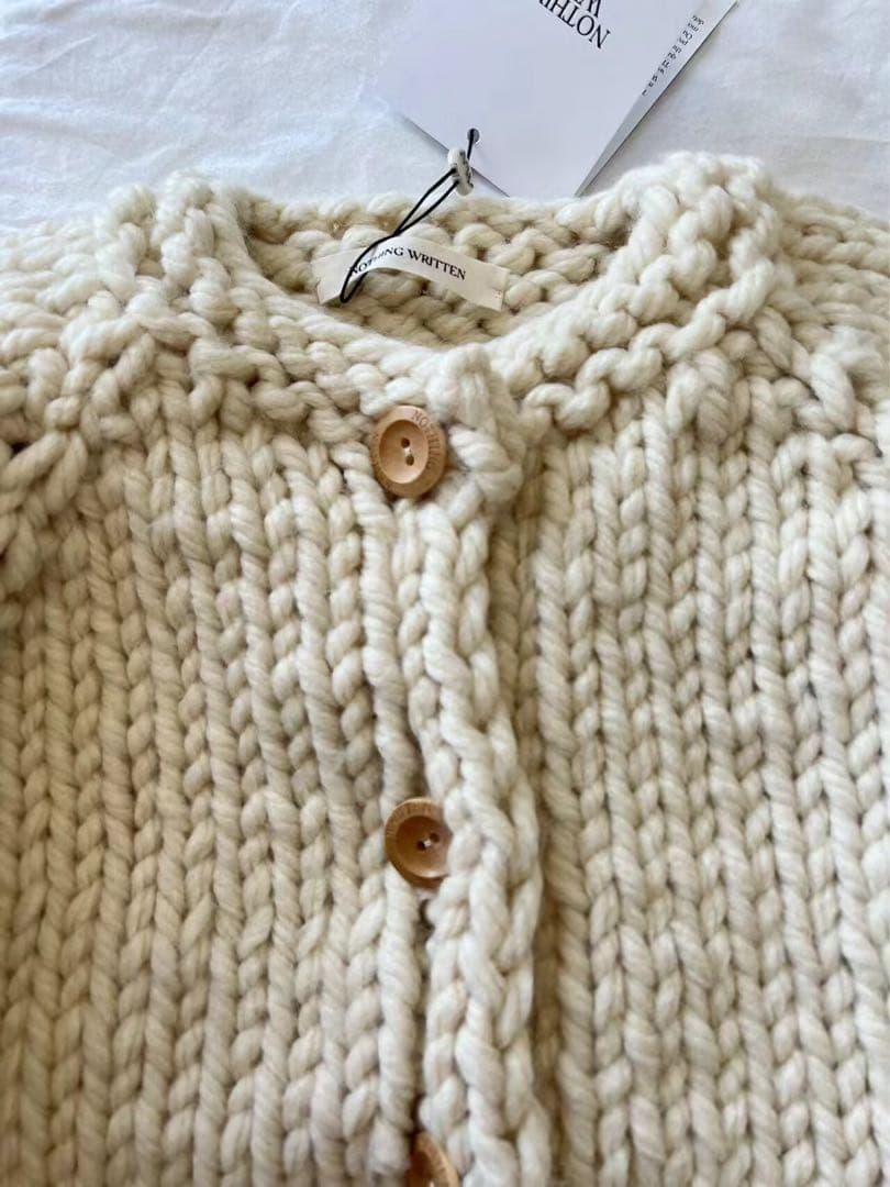 nothing written ウール 手編み カーディガン