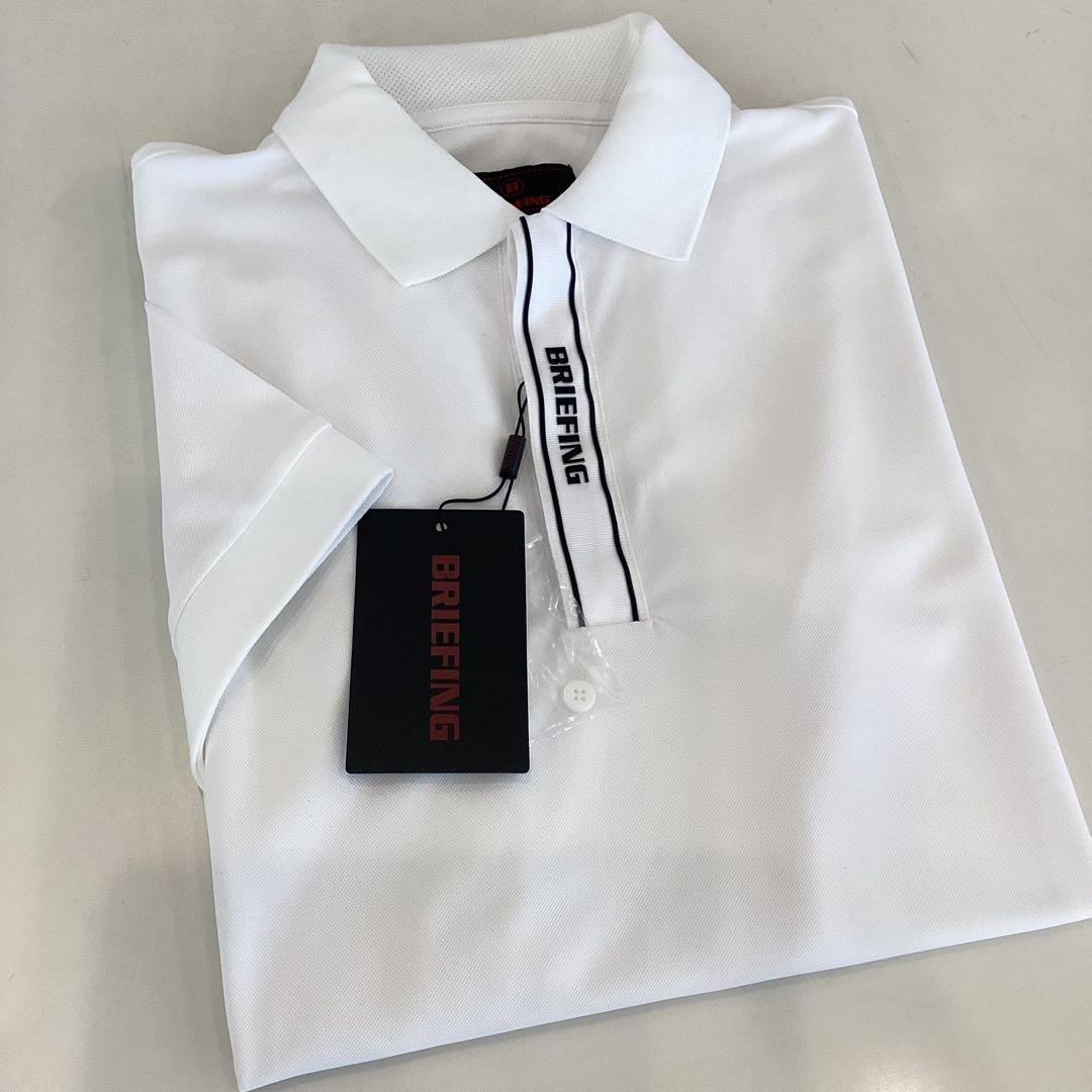 新品　BRIEFING MEN’S MINI LOGO POLO ホワイトL