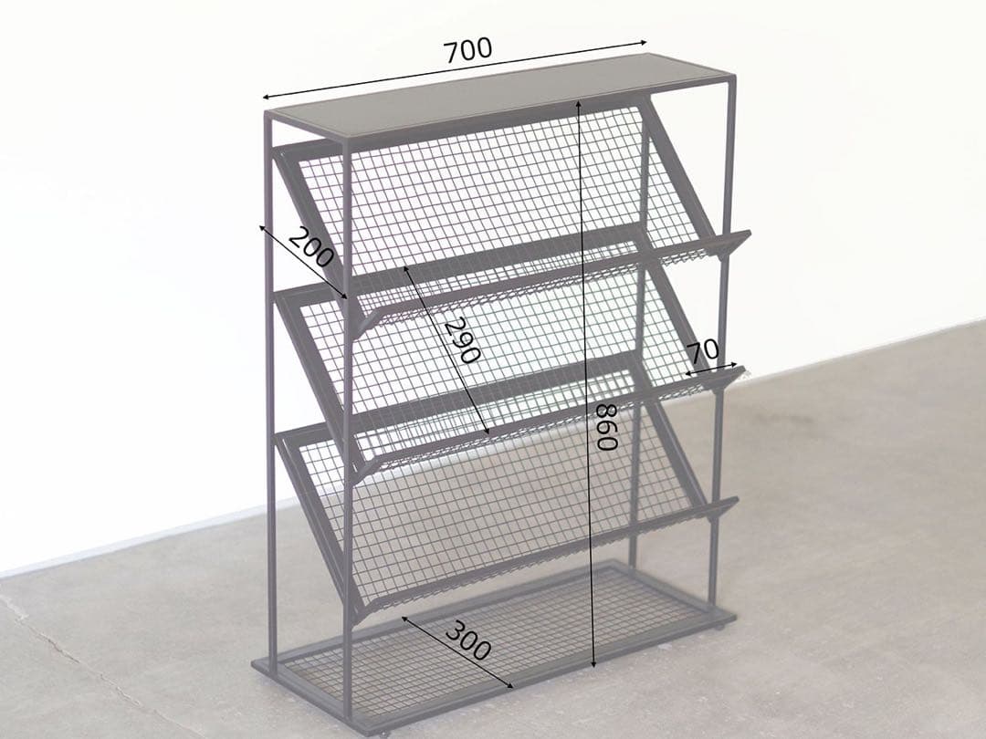 LIFE FURNITURE / アイアンディスプレイマガジンラック