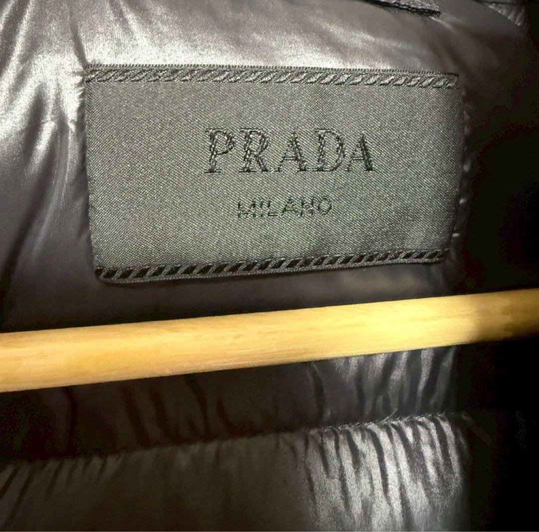 S*u様 prada プラダ ダウンジャケット ブラック プレート ロゴ