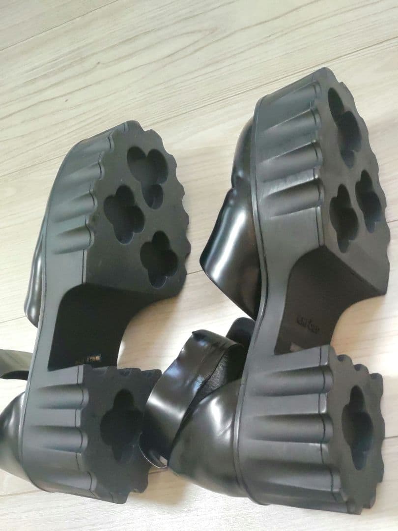 ENFOLD■レザーアンクルストラップ厚底サンダル エンフォルド ブーツ