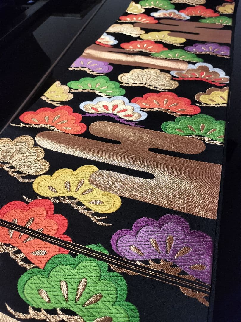 A919高級‼️縁起の良い松‼️節分‼️テーブルランナー2m12cm