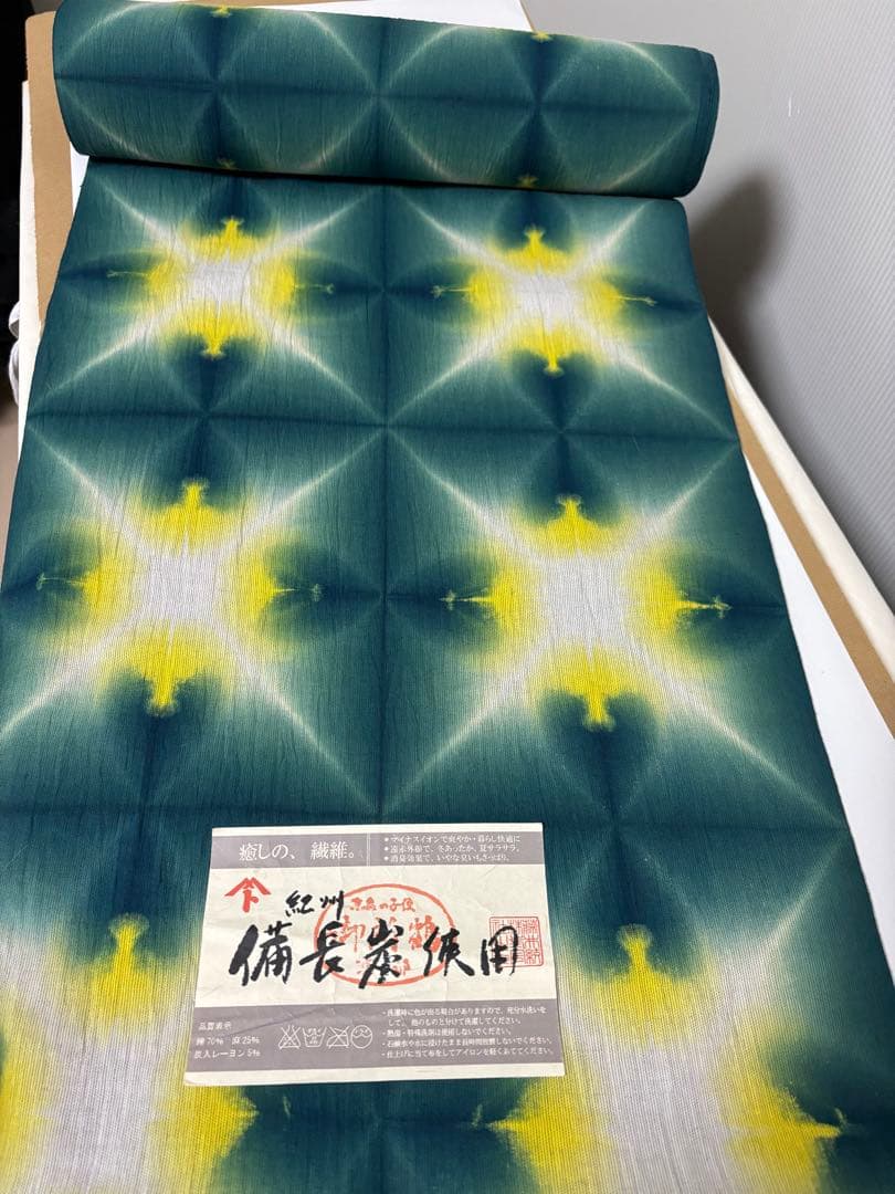 売りきりセール　藤井絞謹製　浴衣反物　着尺　未使用