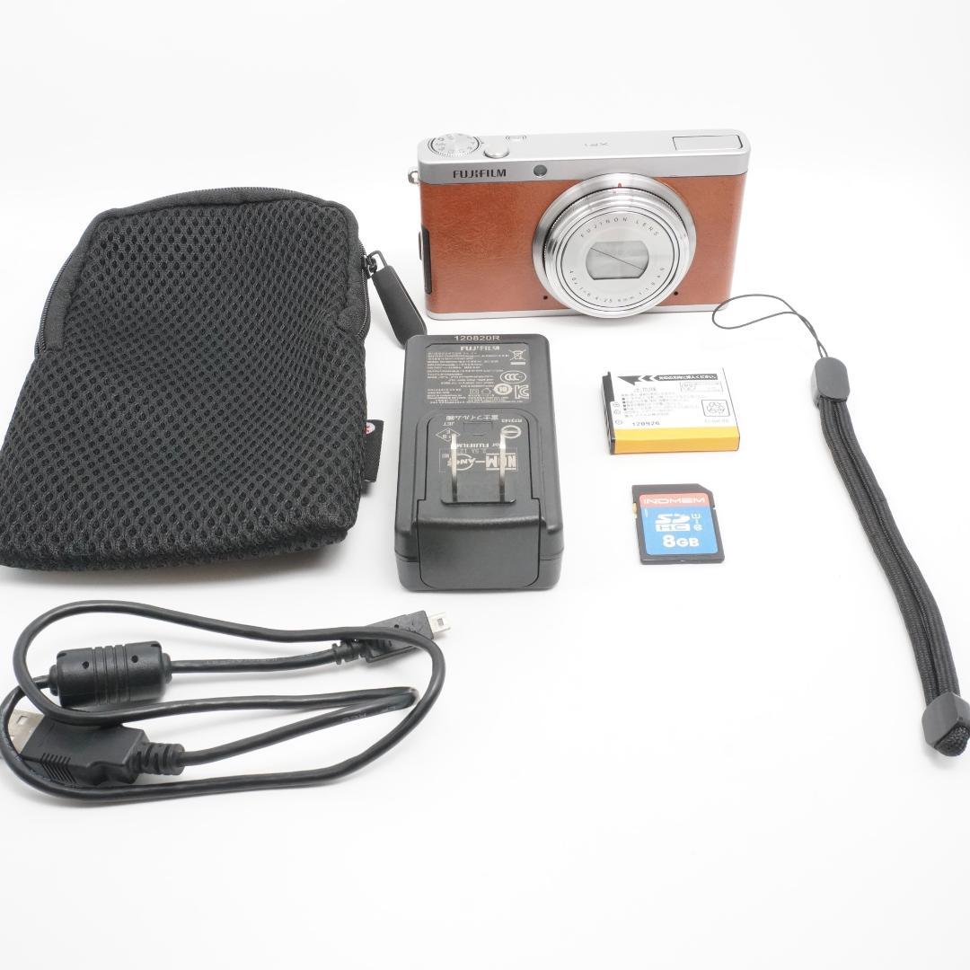 【美品】FUJIFILM XF1 ブラウン デジカメ 充電器 SDカードセット