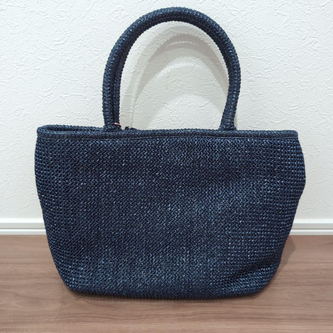 ANTEPRIMA　ダークブルー スパンコール付き　カゴバッグ