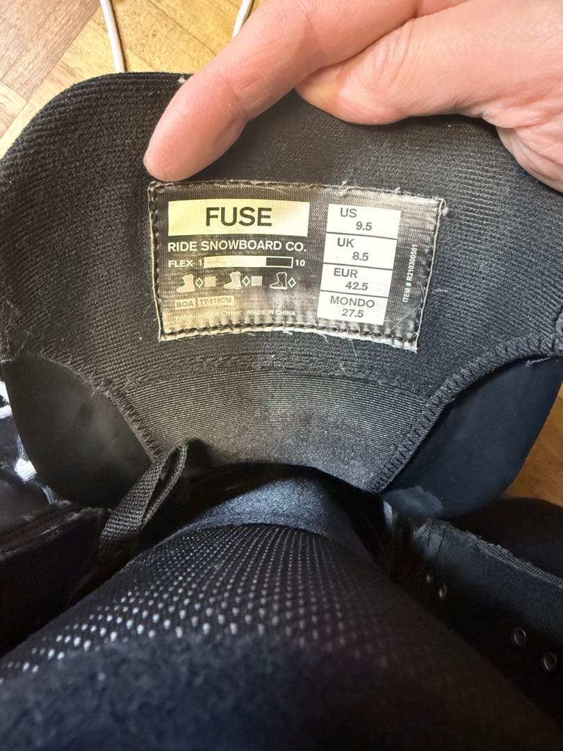 RIDE FUSE 27.5cm 9.5 美品
